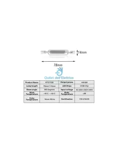 Duralamp LF1970W R7s led 78mm 4w 220-240v 2700k 2